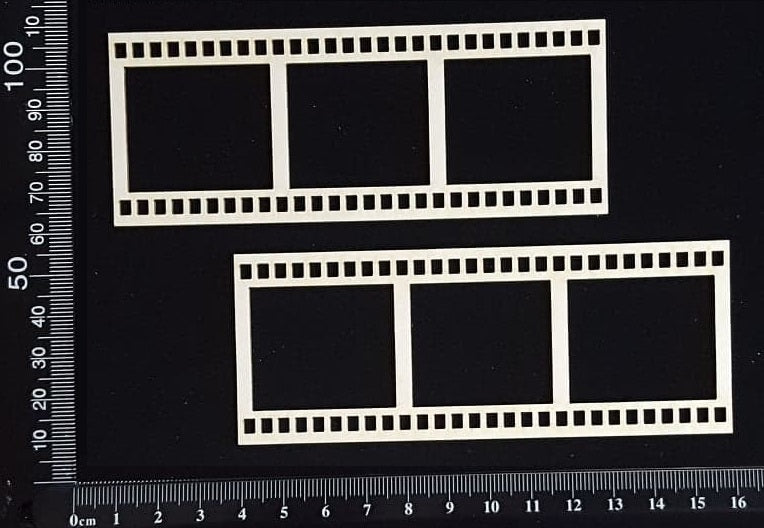 Film Strip Borders Set - B - Small - White Chipboard