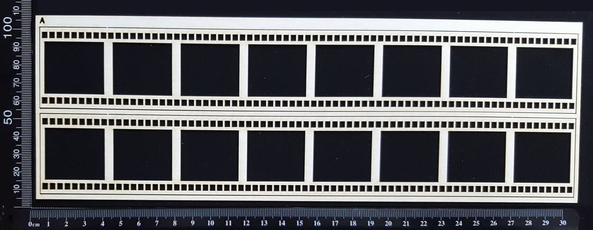 Film Strip Borders Set - A - Large - White Chipboard