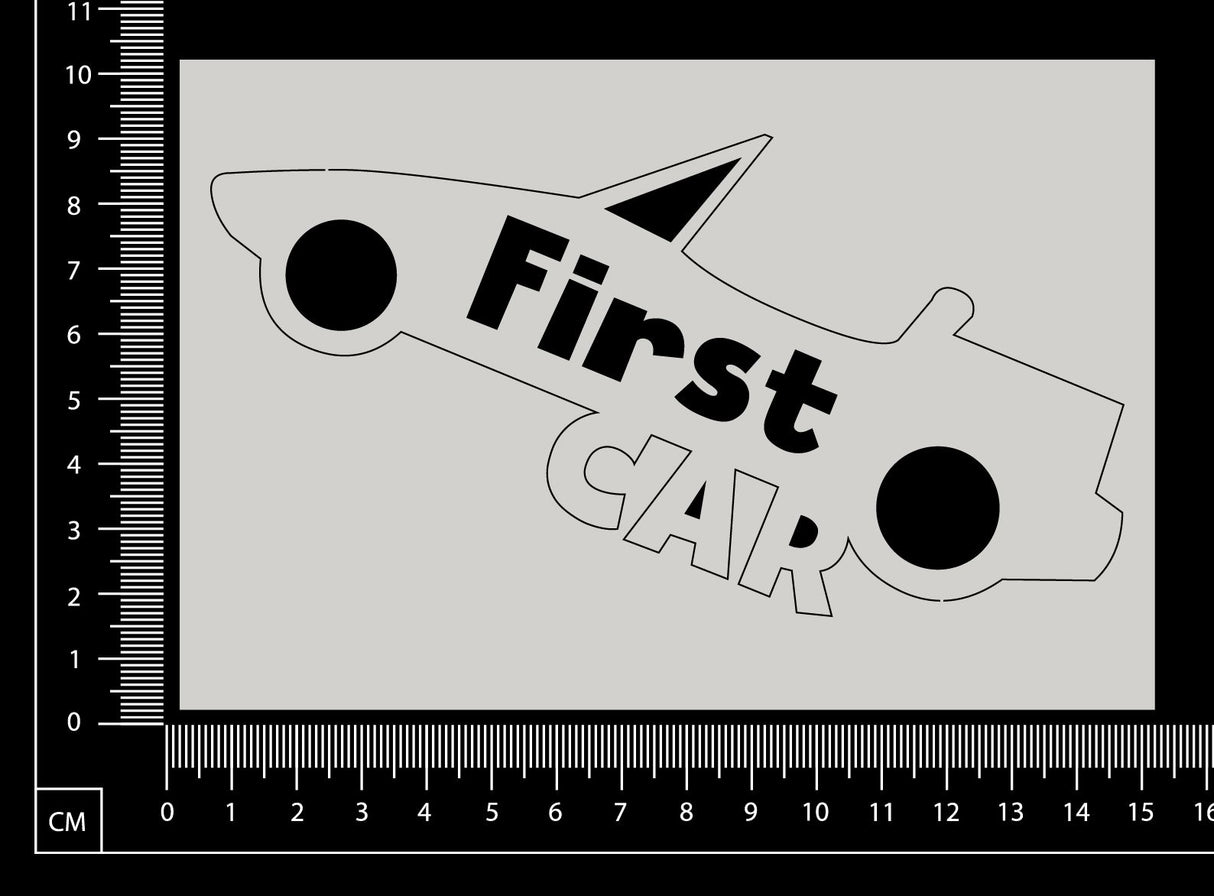 First Car - White Chipboard