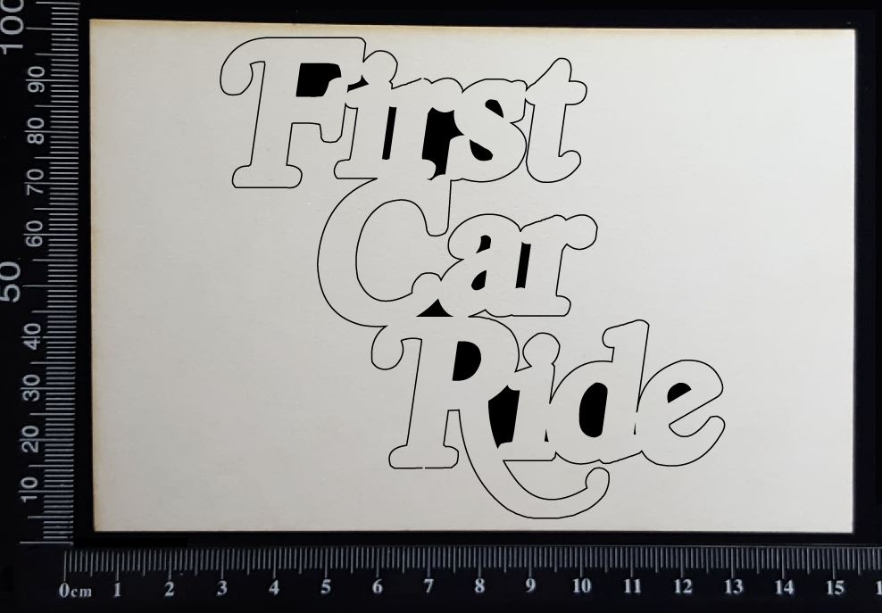 First Car Ride - C - White Chipboard