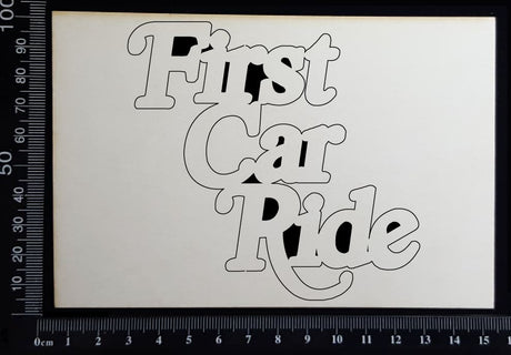 First Car Ride - C - White Chipboard