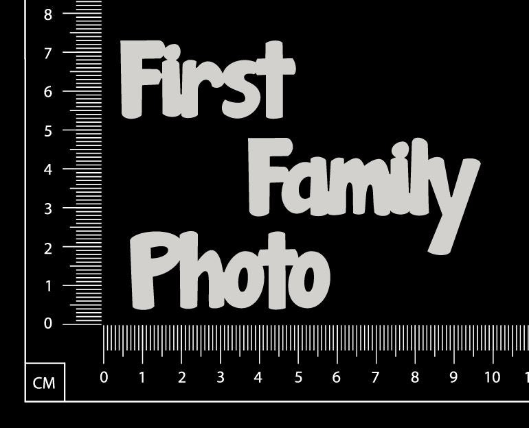 First Family Photo - White Chipboard