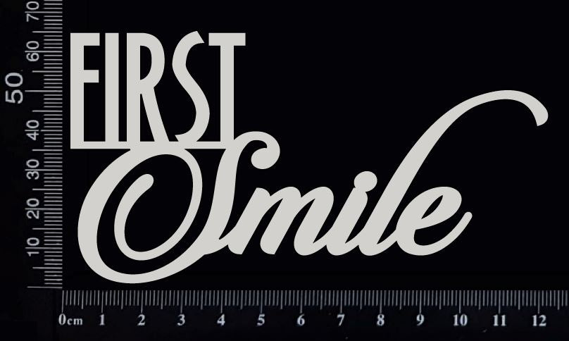 First Smile - A - White Chipboard