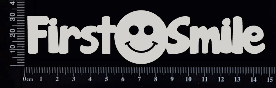 First Smile - B - White Chipboard