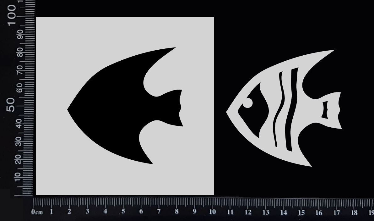 Fish - B - Stencil - 100mm x 100mm