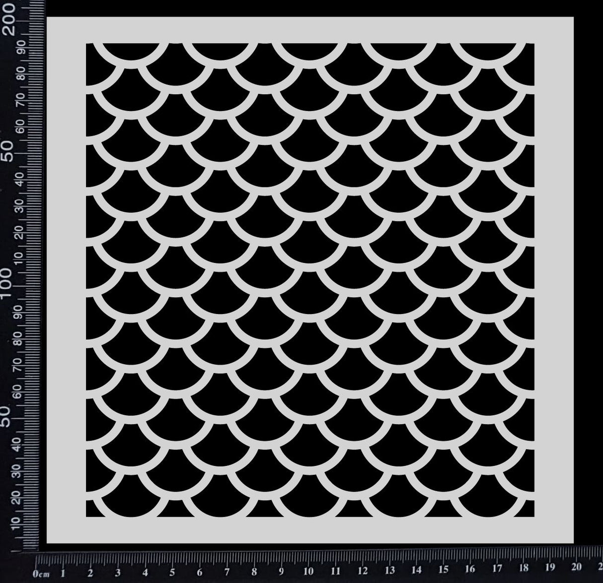 Fish Scales - Hollow - Stencil - 200mm x 200mm