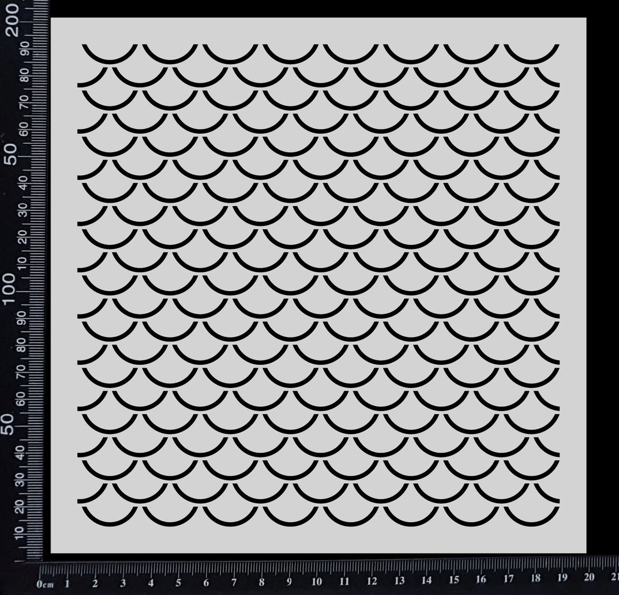 Fish Scales - Stencil - 200mm x 200mm