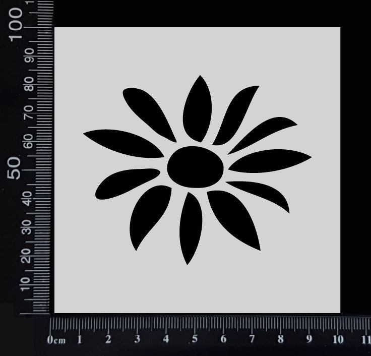 Flower - C - Stencil - 100mm x 100mm