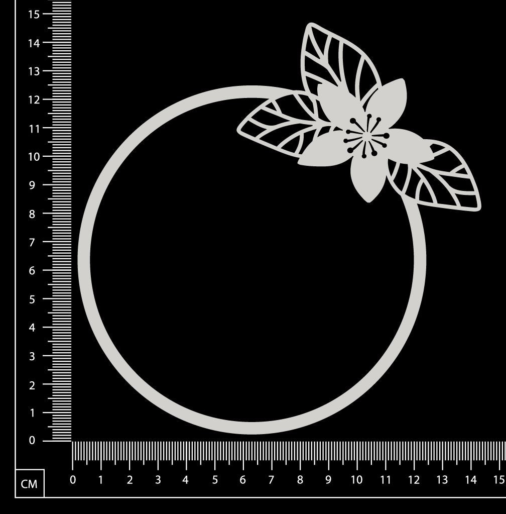 Flower Frame - White Chipboard