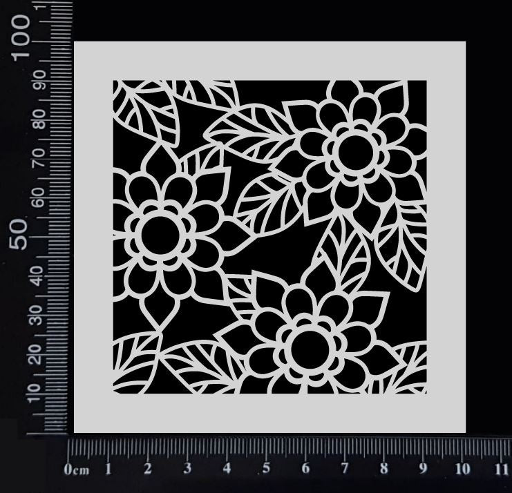 Flower Mesh - Stencil - 100mm x 100mm