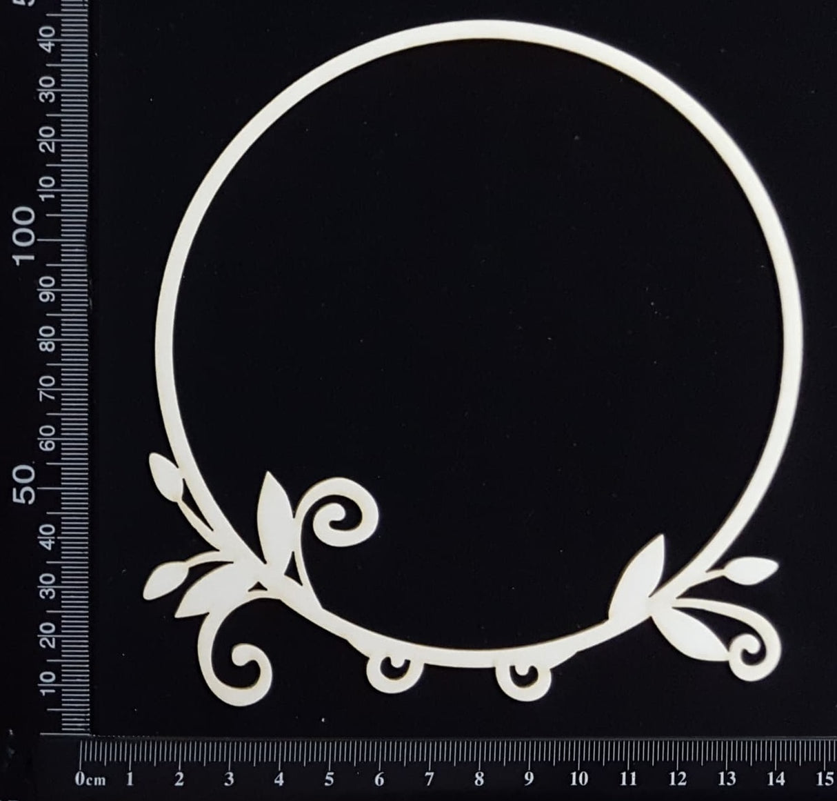 Flower Bud Frame - A - White Chipboard