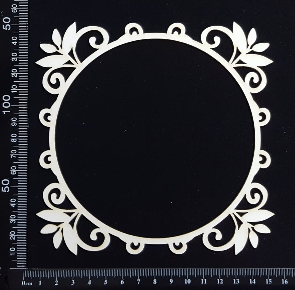 Flower Bud Frame - B - White Chipboard
