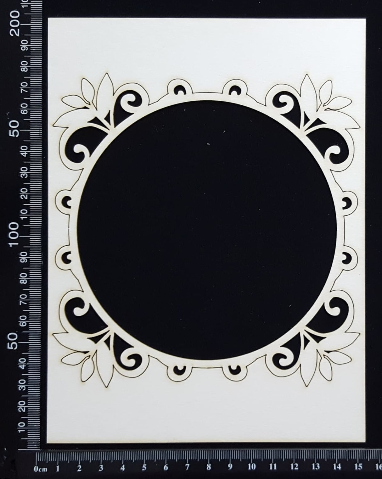 Flower Bud Frame - B - White Chipboard