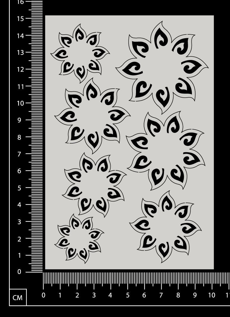 Flowers Set - I - White Chipboard