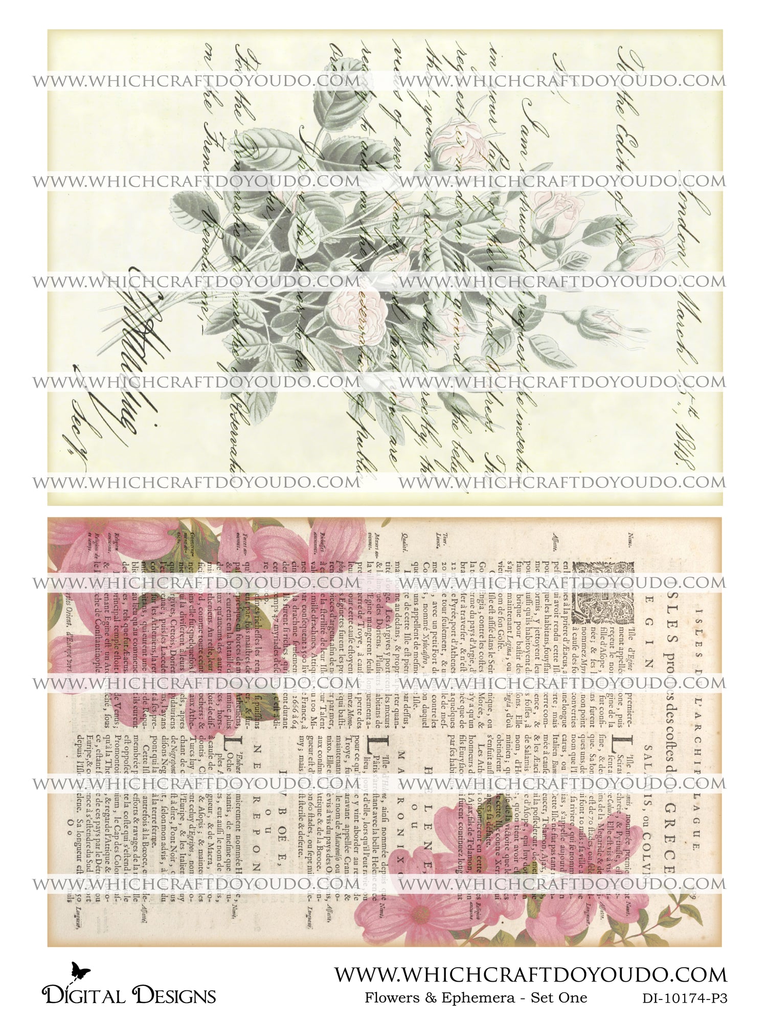 Flowers & Ephemera - Set One - DI-10174 - Digital Download