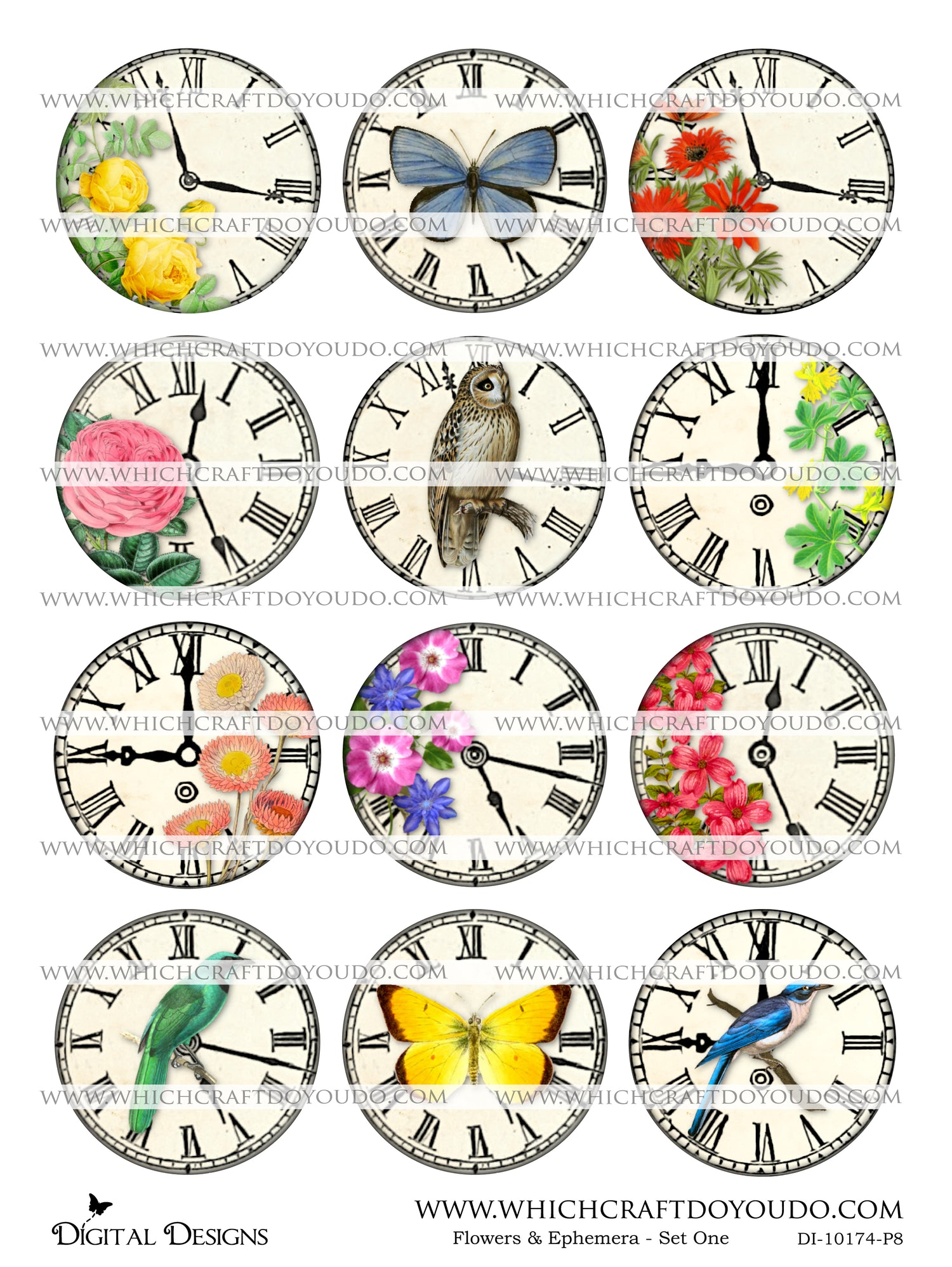 Flowers & Ephemera - Set One - DI-10174 - Digital Download