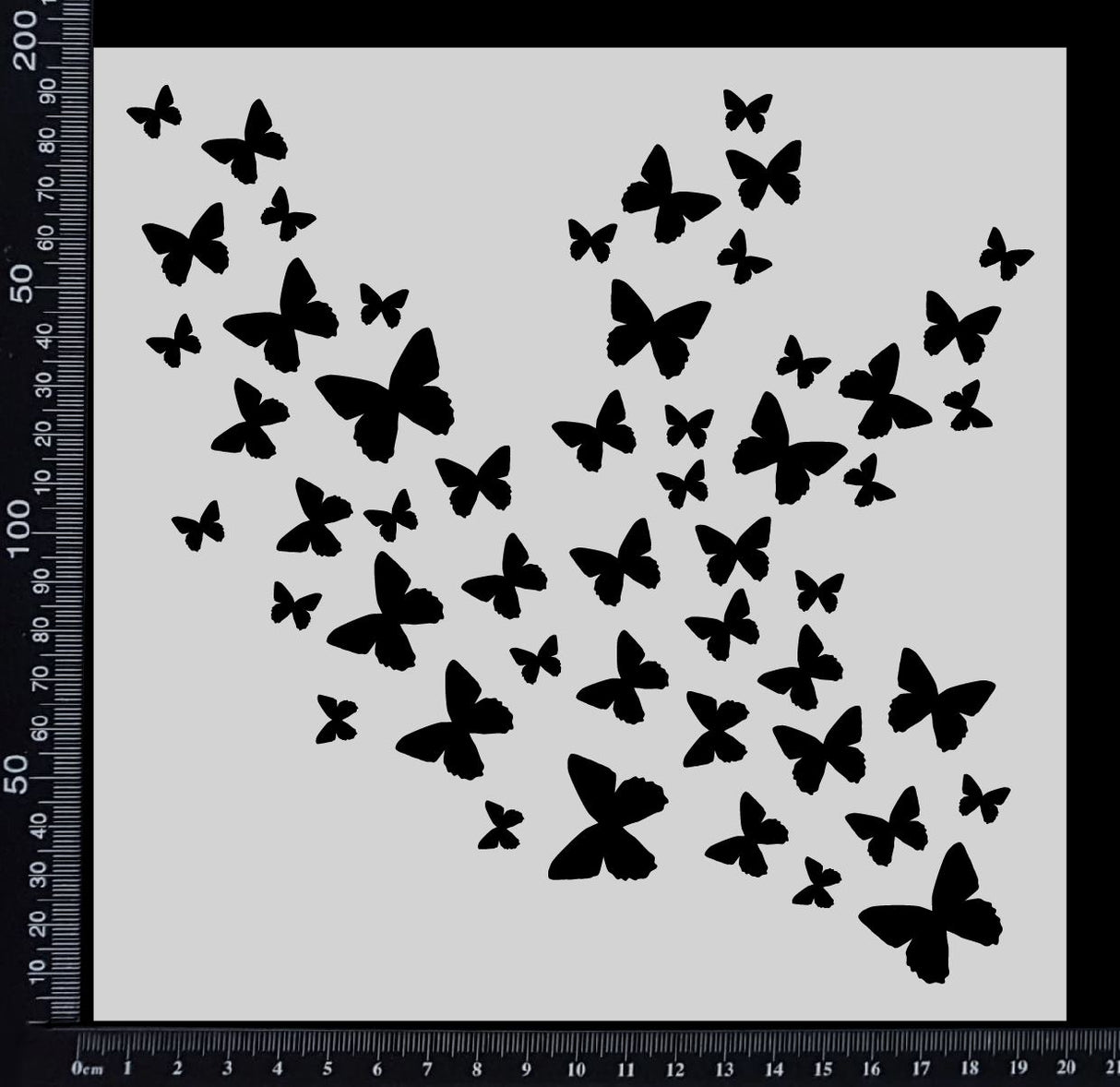 Flutterby Butterfly - Stencil - 200mm x 200mm