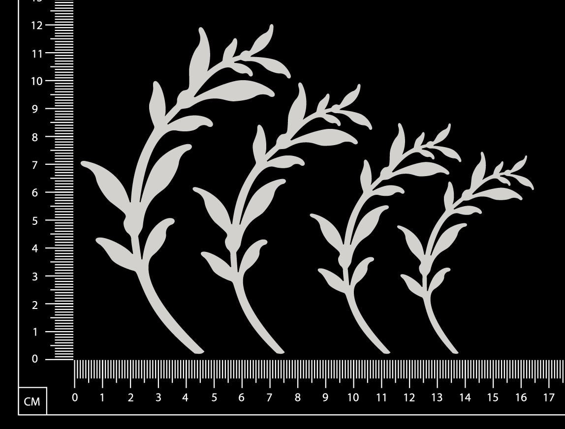 Foliage Set - A - White Chipboard