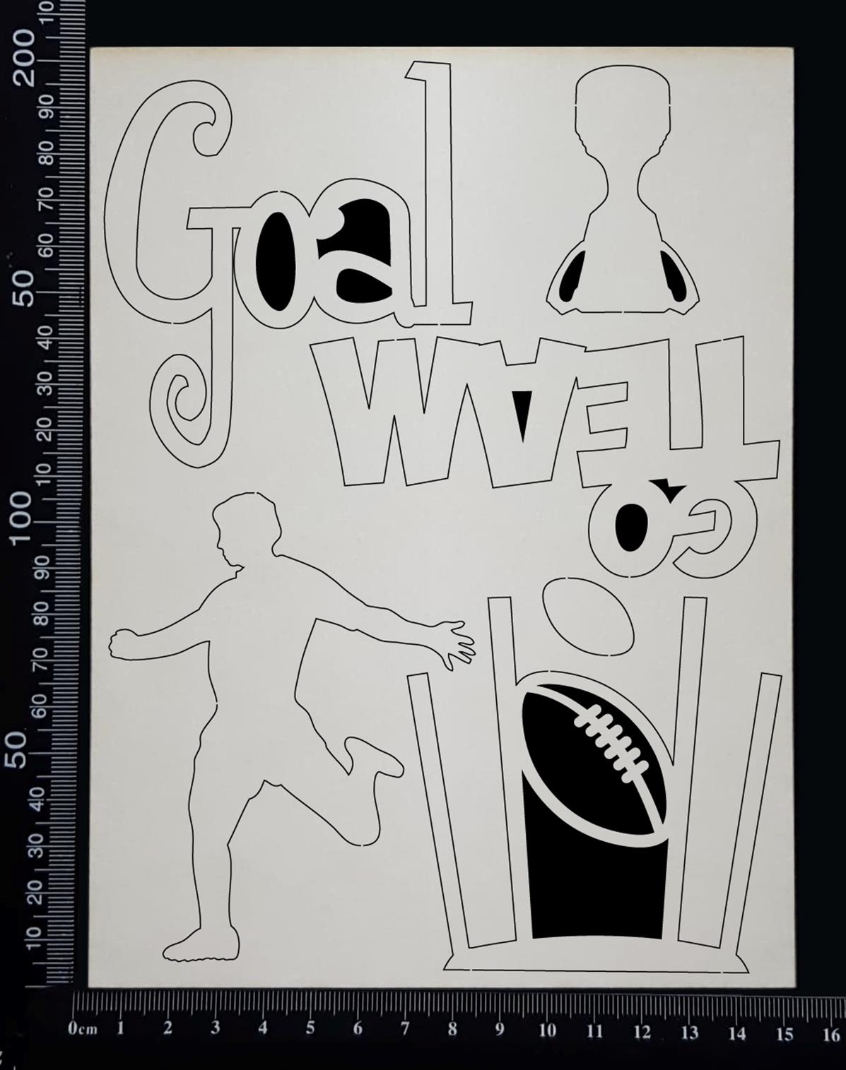 Football Elements Set - C - White Chipboard