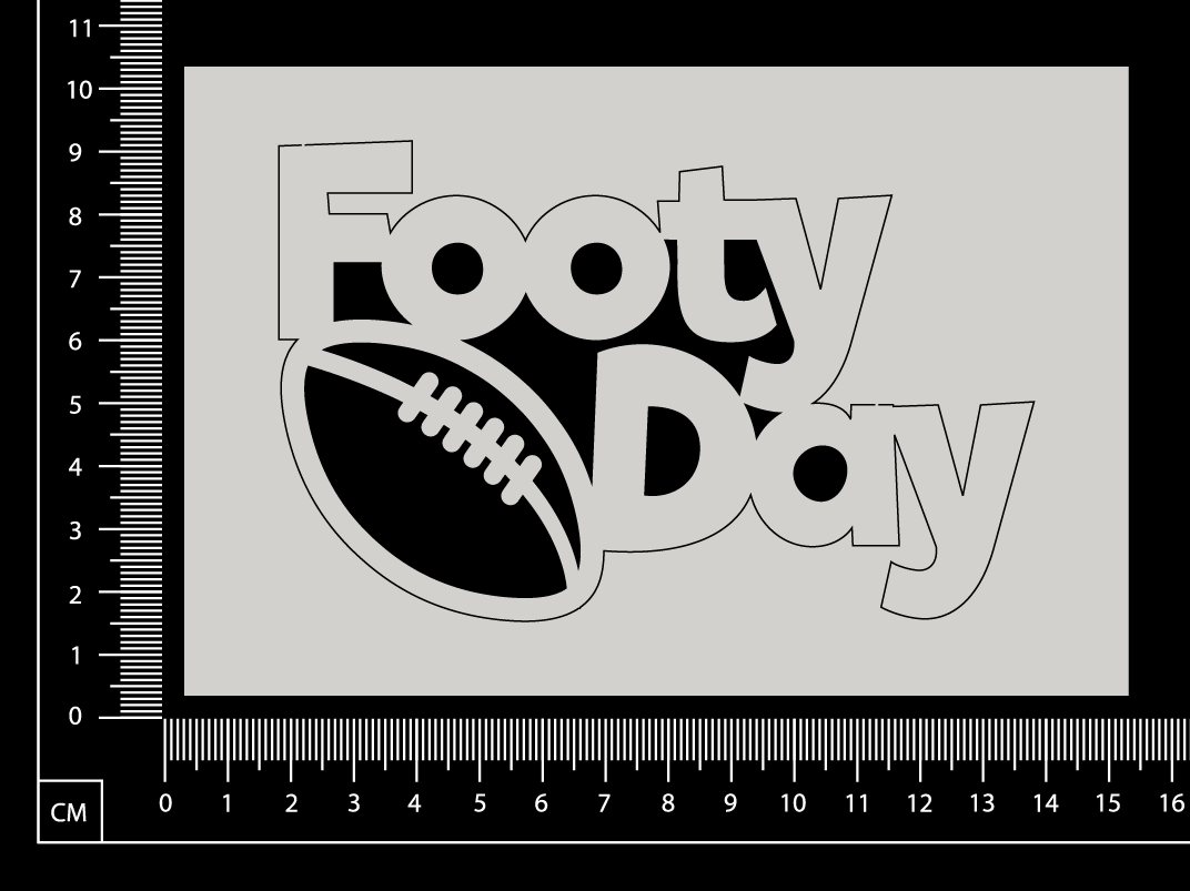 Footy Day - A - White Chipboard