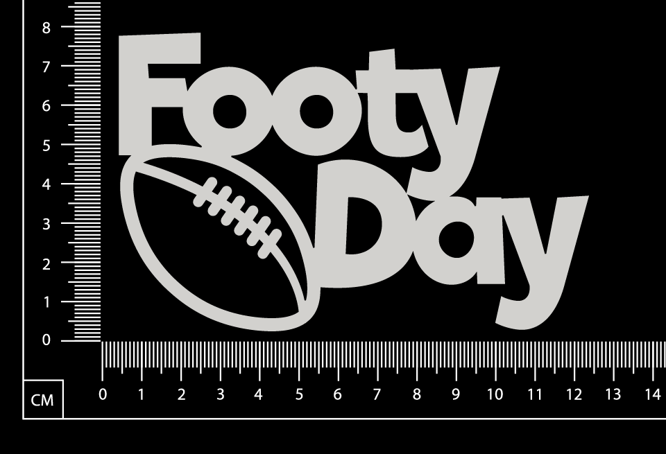 Footy Day - A - White Chipboard