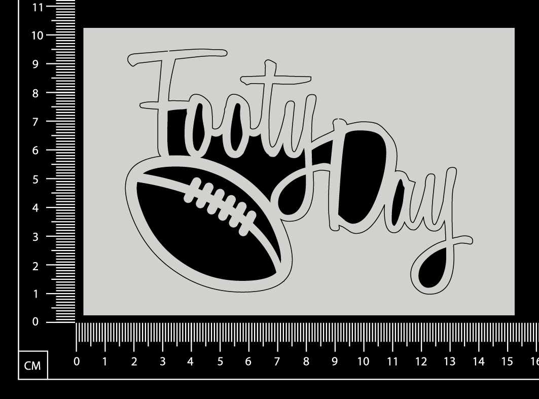 Footy Day - B - White Chipboard