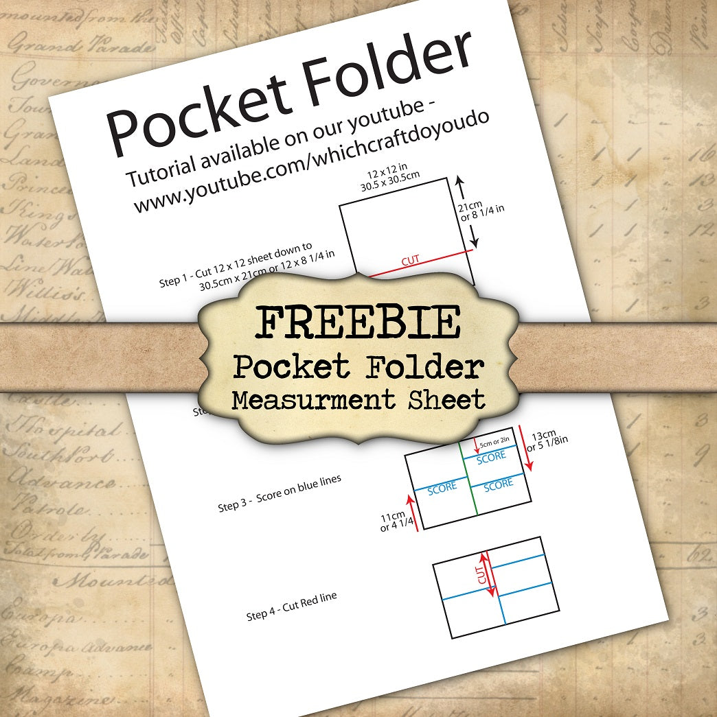 FREEBIE - Pocket Folder Measurment Sheet - DI-10149 - Digital Download