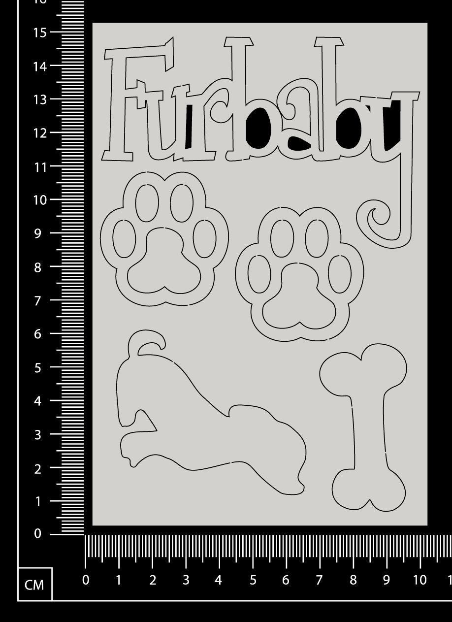 Furbaby Set - Dog - White Chipboard