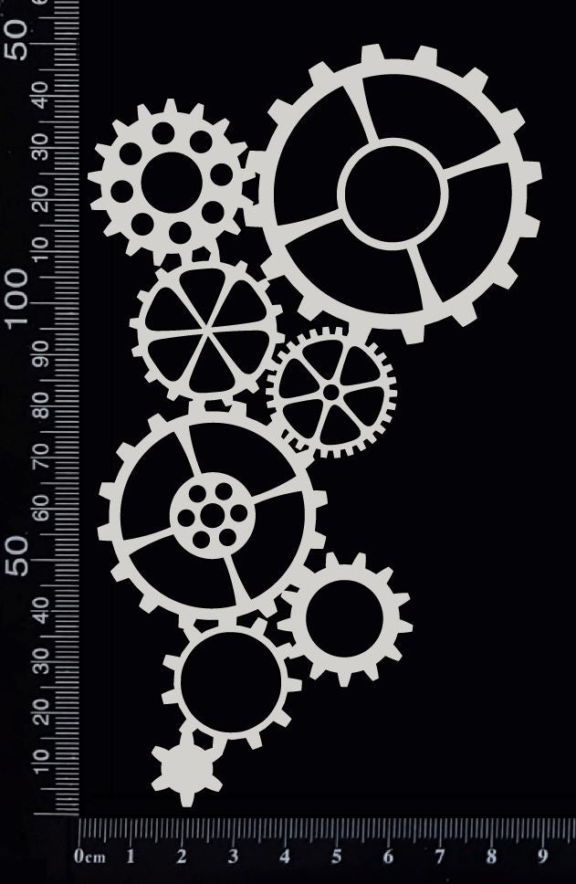 Gear Cluster - A - White Chipboard