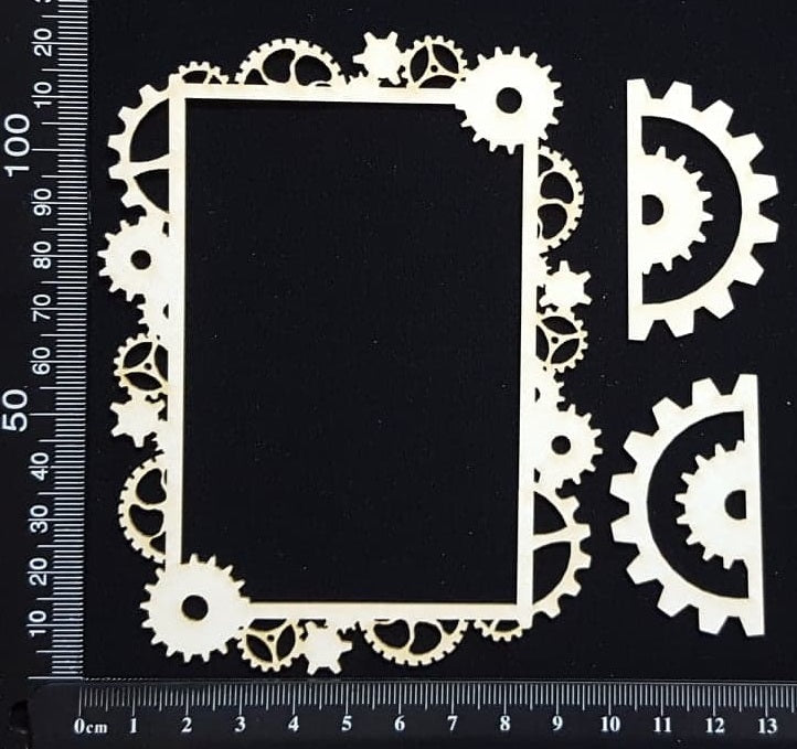 Gear Frame Set - B - White Chipboard