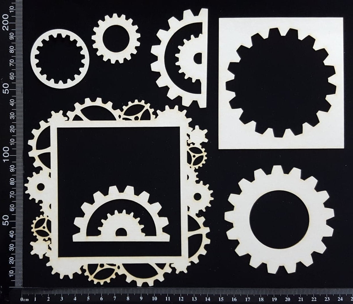 Gear Frame Set - F - White Chipboard