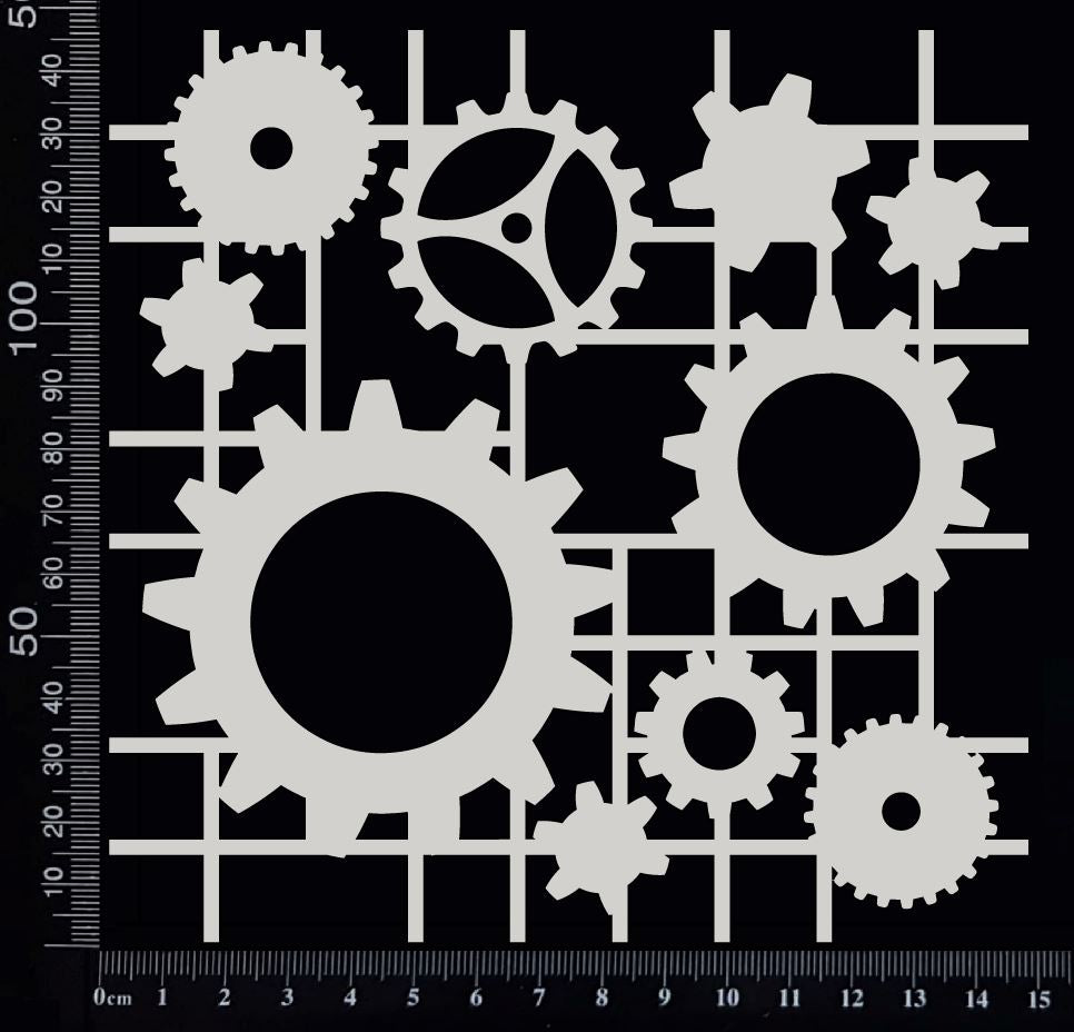 Gear Mesh - D - White Chipboard