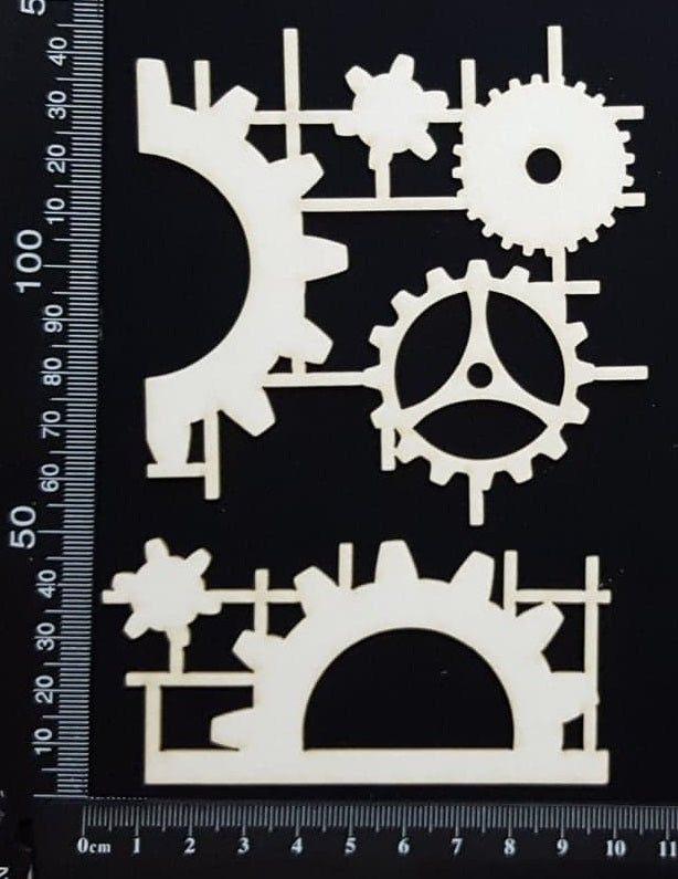 Gear Mesh Set - A - White Chipboard