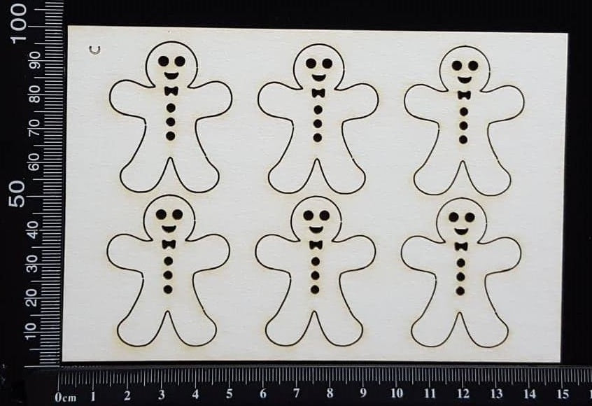 Gingerbread Man Set - C - White Chipboard
