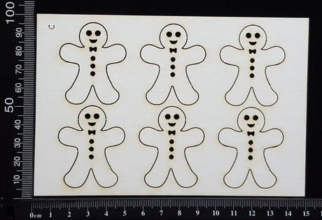 Gingerbread Man Set - C - White Chipboard