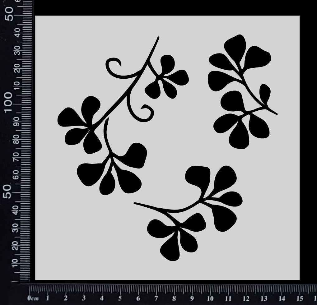 Ginkgo Leaves - Stencil - 150mm x 150mm