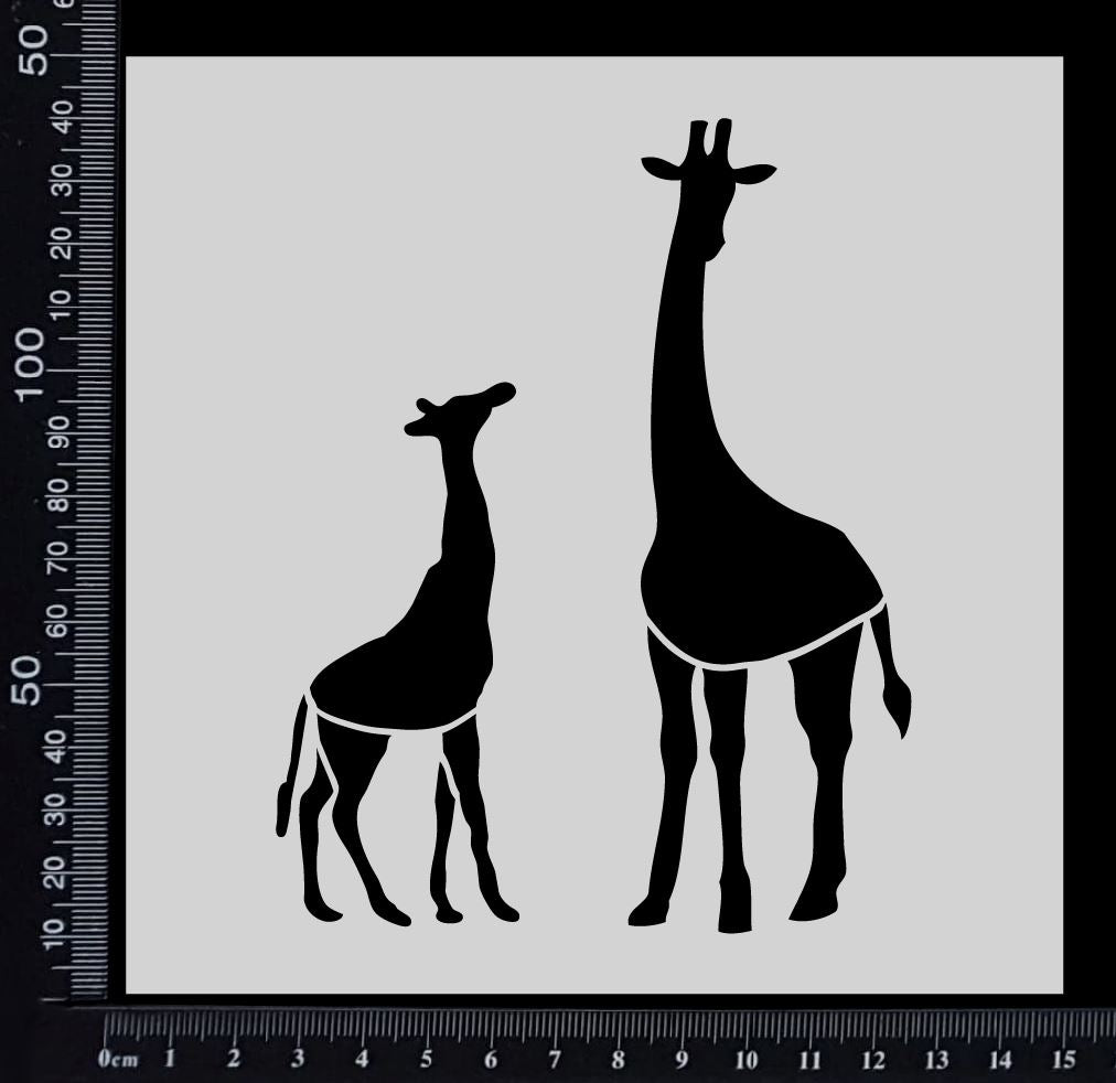 Giraffes - Stencil - 150mm x 150mm