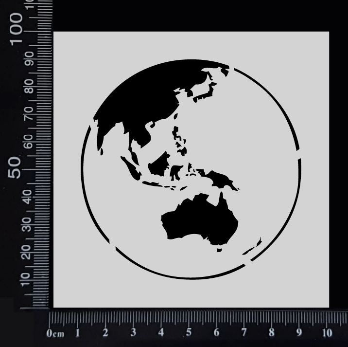 Globe - Stencil - 100mm x 100mm