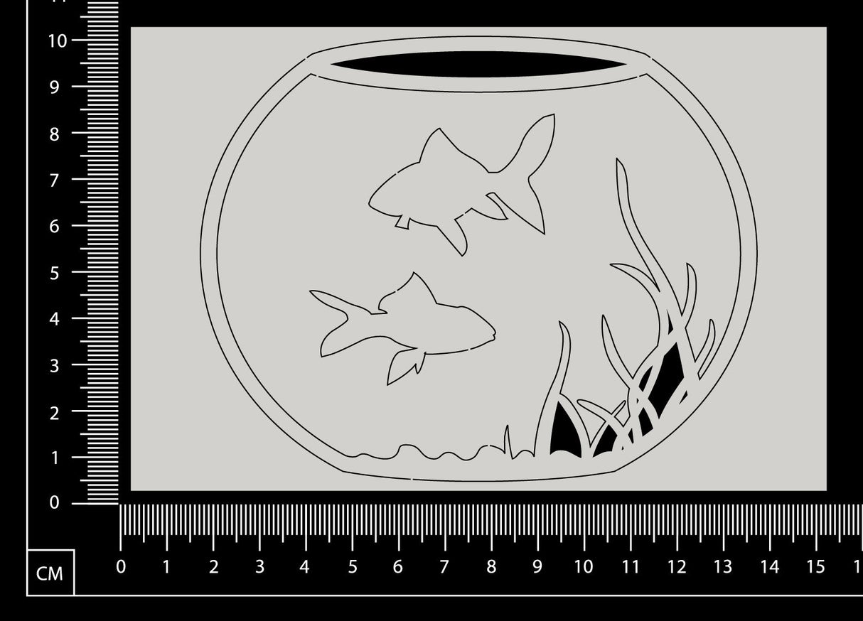 Goldfish and Bowl - White Chipboard