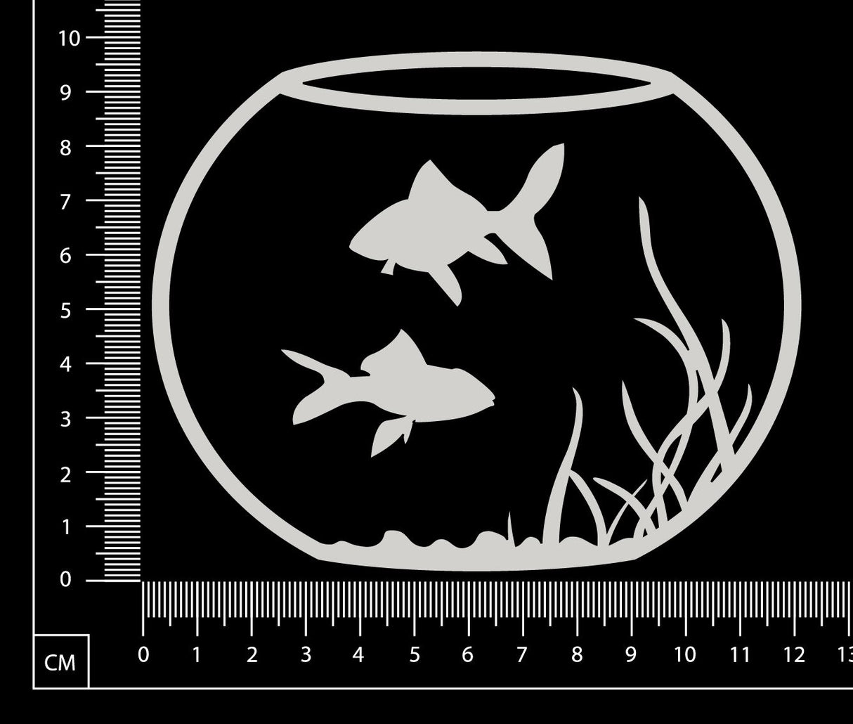 Goldfish and Bowl - White Chipboard