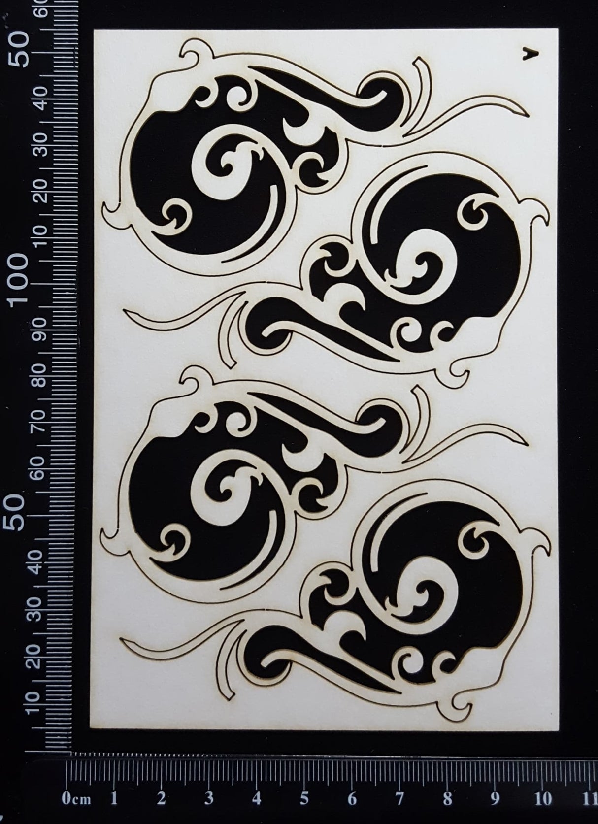 Gracie Flourish Set - A - White Chipboard