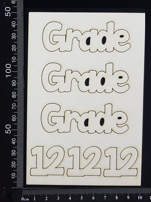 Grade 12 - Set of 3 - White Chipboard