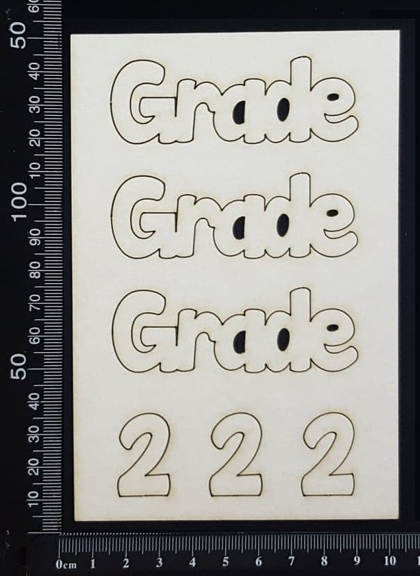 Grade 2 - Set of 3 - White Chipboard