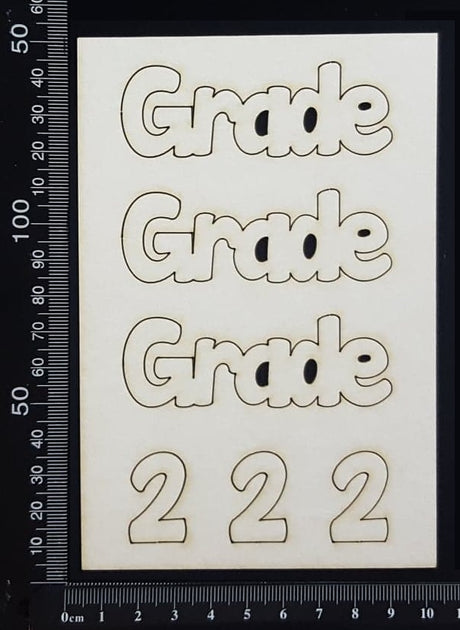 Grade 2 - Set of 3 - White Chipboard
