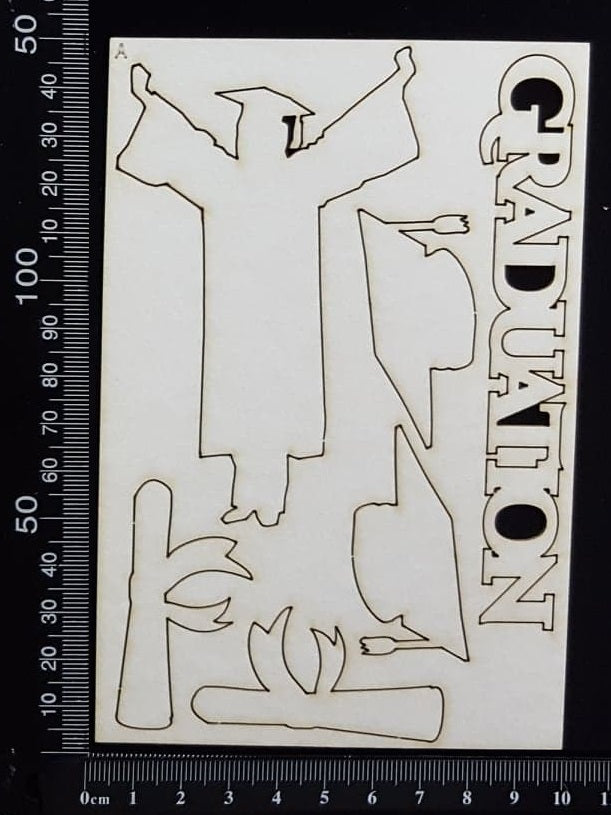 Graduation Set - A - White Chipboard