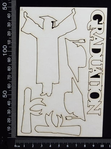 Graduation Set - A - White Chipboard