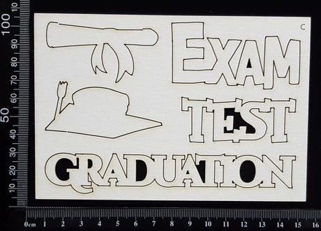 Graduation Set - C - White Chipboard