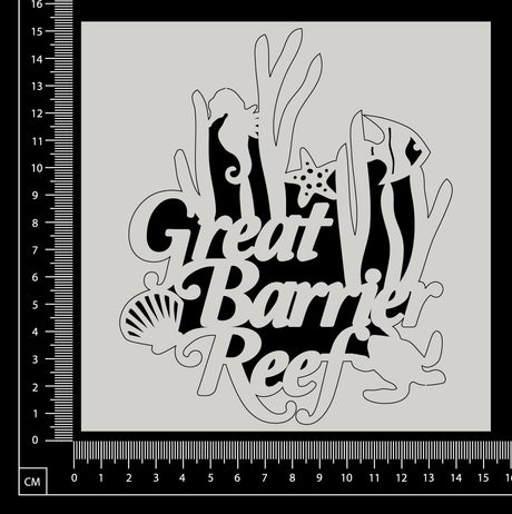Great Barrier Reef - Large - White Chipboard