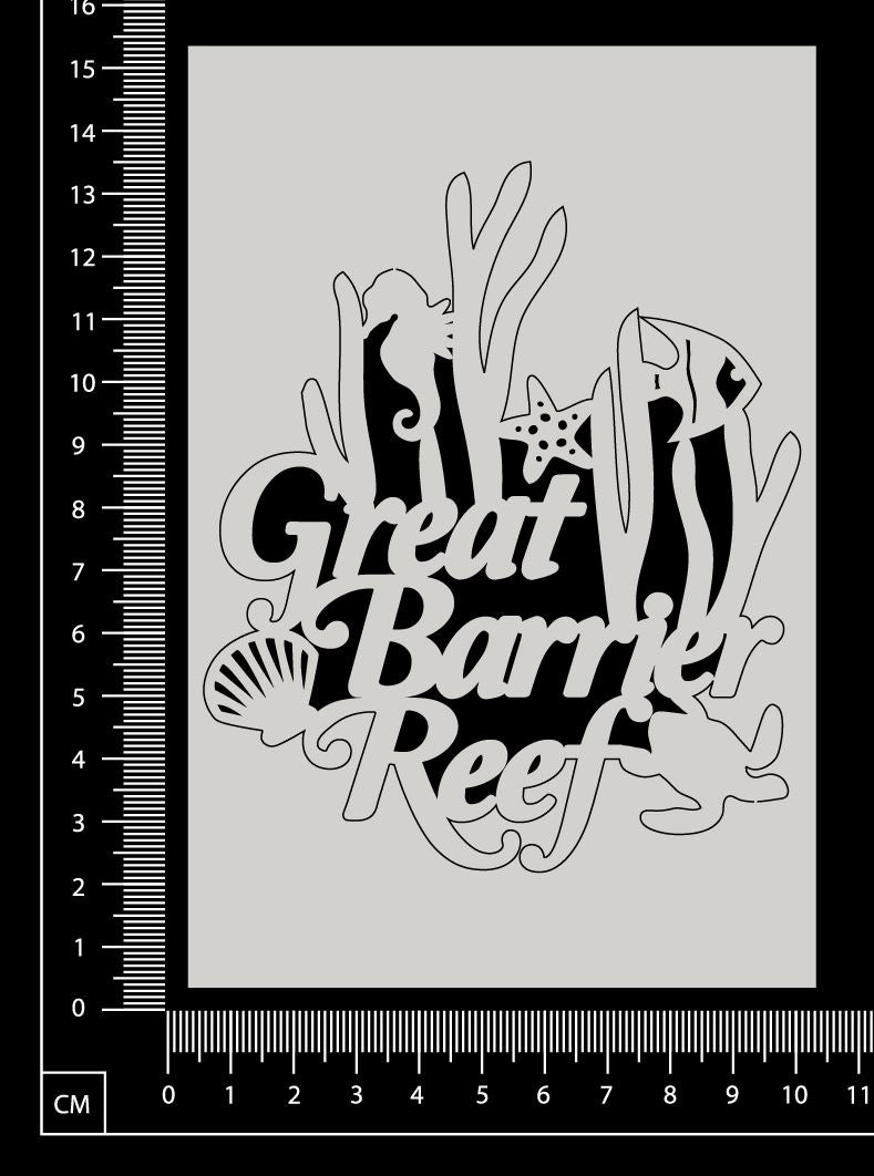 Great Barrier Reef - Small - White Chipboard