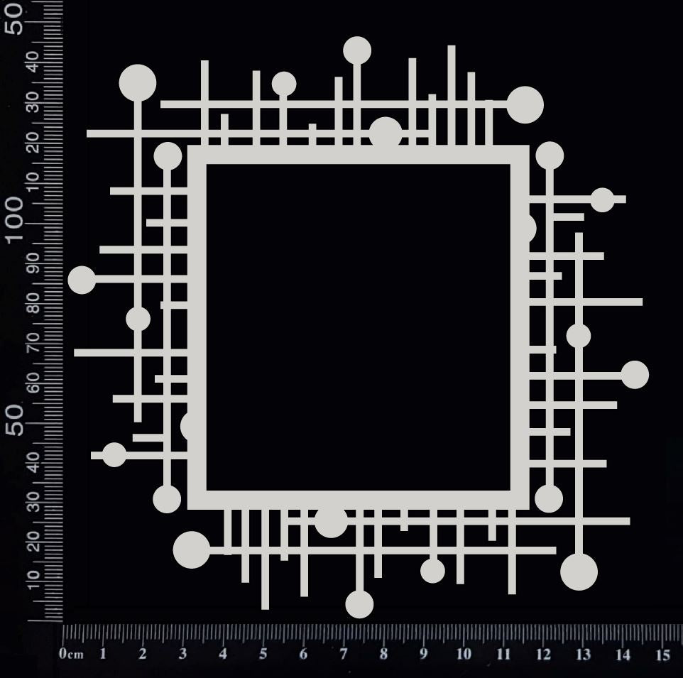 Grid Mesh Frame - Spheres - White Chipboard